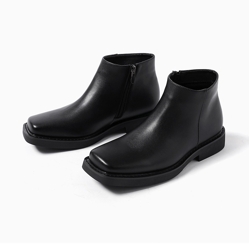 Men Formal Wear With Boots - Zapatos de cuero informales negros a