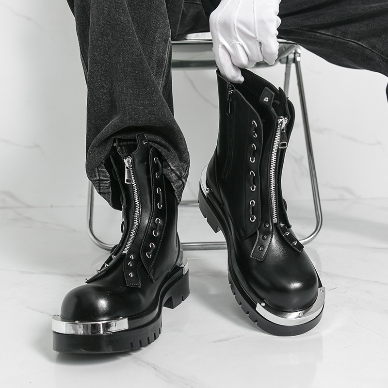Men Formal Wear With Boots - Botas de suela gruesa para hombre,