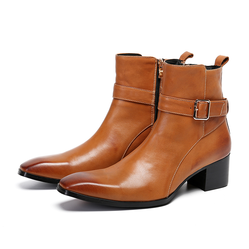 Botines puntiagudos con hebill - Men Formal Wear With Boots reseña y precio